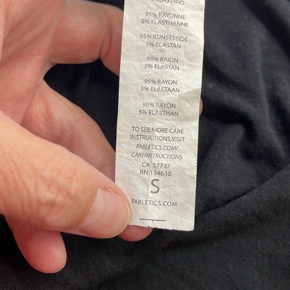 Fabletics Neema Black Comfy Stretch Cotton Draped Racerback Maxi Dress - Picture 8 of 10